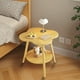 thumbnail image 1 of Multifunctional Flower Shaped Side Table With Storage Shelf Coffee Table Bedside Table Compact For Bedroom Living Room Study Desk Assembly Required, 1 of 5