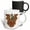 Multicolor, variant on 3drose, Steampunk Monogram Initial W, 11oz Two-tone Red Mug