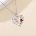 thumbnail image 6 of SOULMEET Mom Birthstone Heart Necklace s925 Sterling Silver I Love You Mother Pendant Necklaces Mothers Day Jewelry Gifts for Grandma Women Wife, 16"+2" Inches, 6 of 10