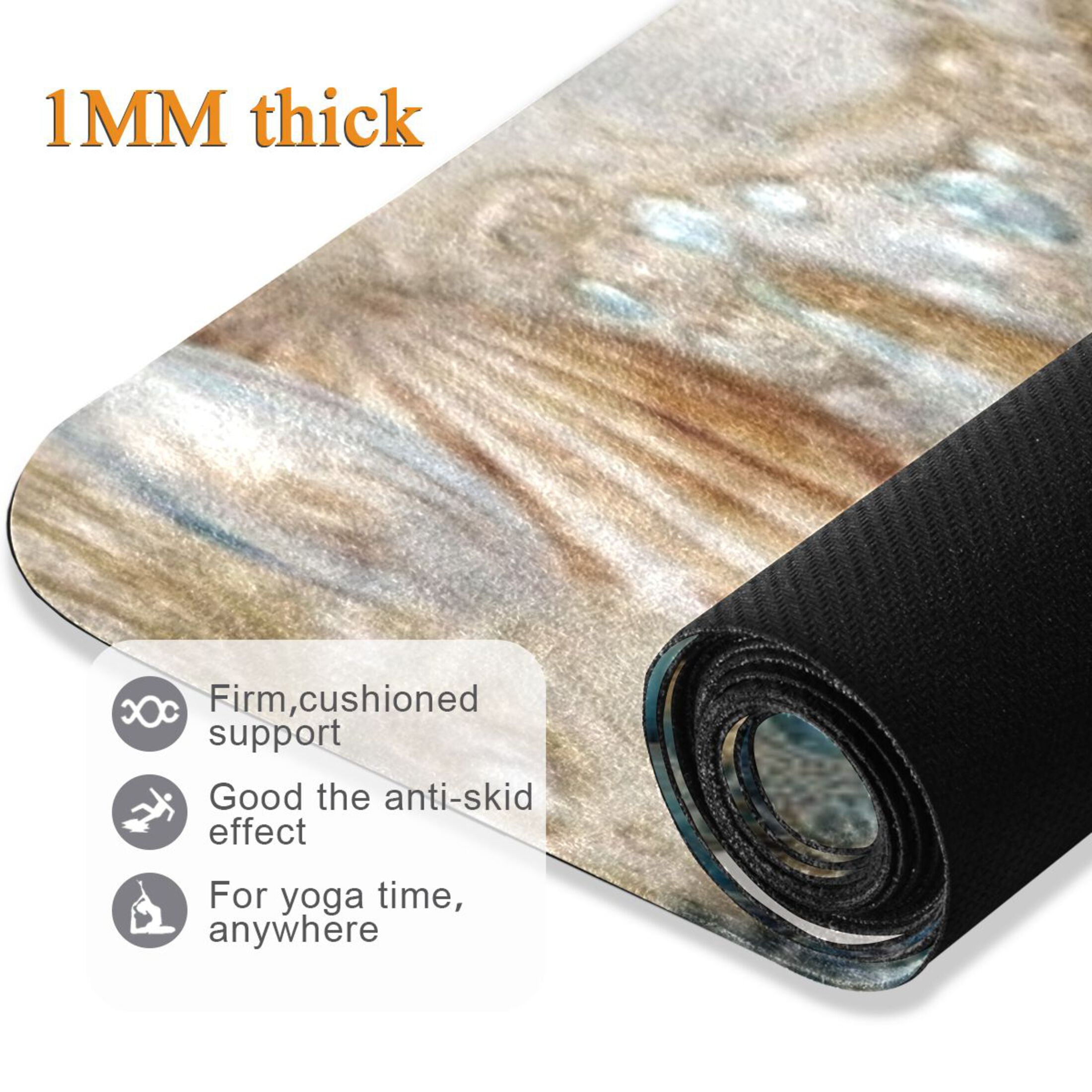BZSMCE Yoga Mat Women Fitness Mat Azure Jeweled Turtle Pattern
