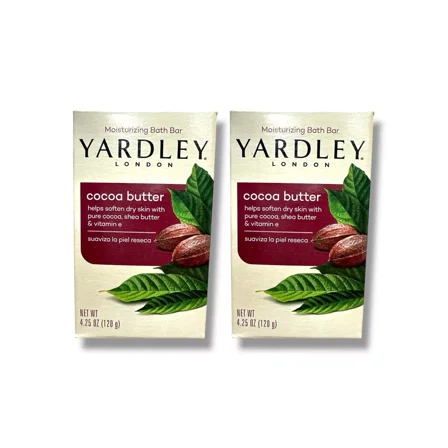 2X Yardley Cocoa Butter Bar Soap Yardley London Bars 4.25 Oz Lot Of 2