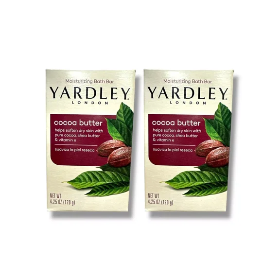 2X Yardley Cocoa Butter Bar Soap Yardley London Bars 4.25 Oz Lot Of 2