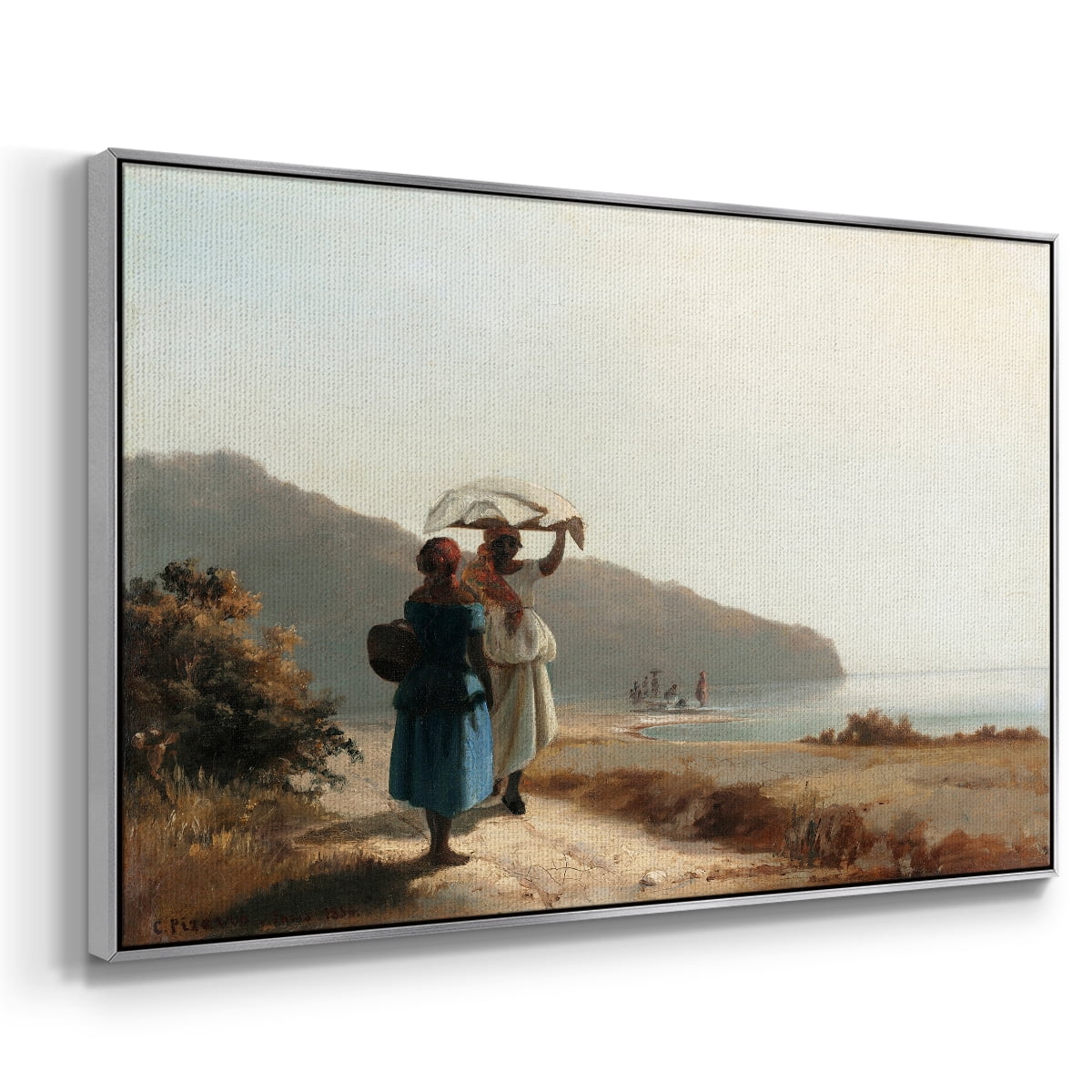 Vintage Landscape-CIX By Wexford Home Framed in Silver Wood Gallery Wrapped Canvas 25 in. x 37 in.