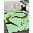thumbnail image 3 of Ahgly Company Machine Washable Indoor Round Transitional Green Area Rugs, 4' Round, 3 of 7