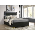 thumbnail image 2 of Marceline Wood Full LED Panel Bed Black, 2 of 9