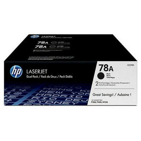 UPC: 0886111645107 | HP 78A (CE278D) Toner Cartridges – Black (2 pack)