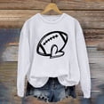 thumbnail image 2 of Holzkary Women's Football Game Day Sweatshirt Women's Rugby Printed Pullover Round Neck Casual Graphic Print Oversized Crewneck Sweatshirts Long Sleeve Pullover for Gameday Hoodies White L, 2 of 4