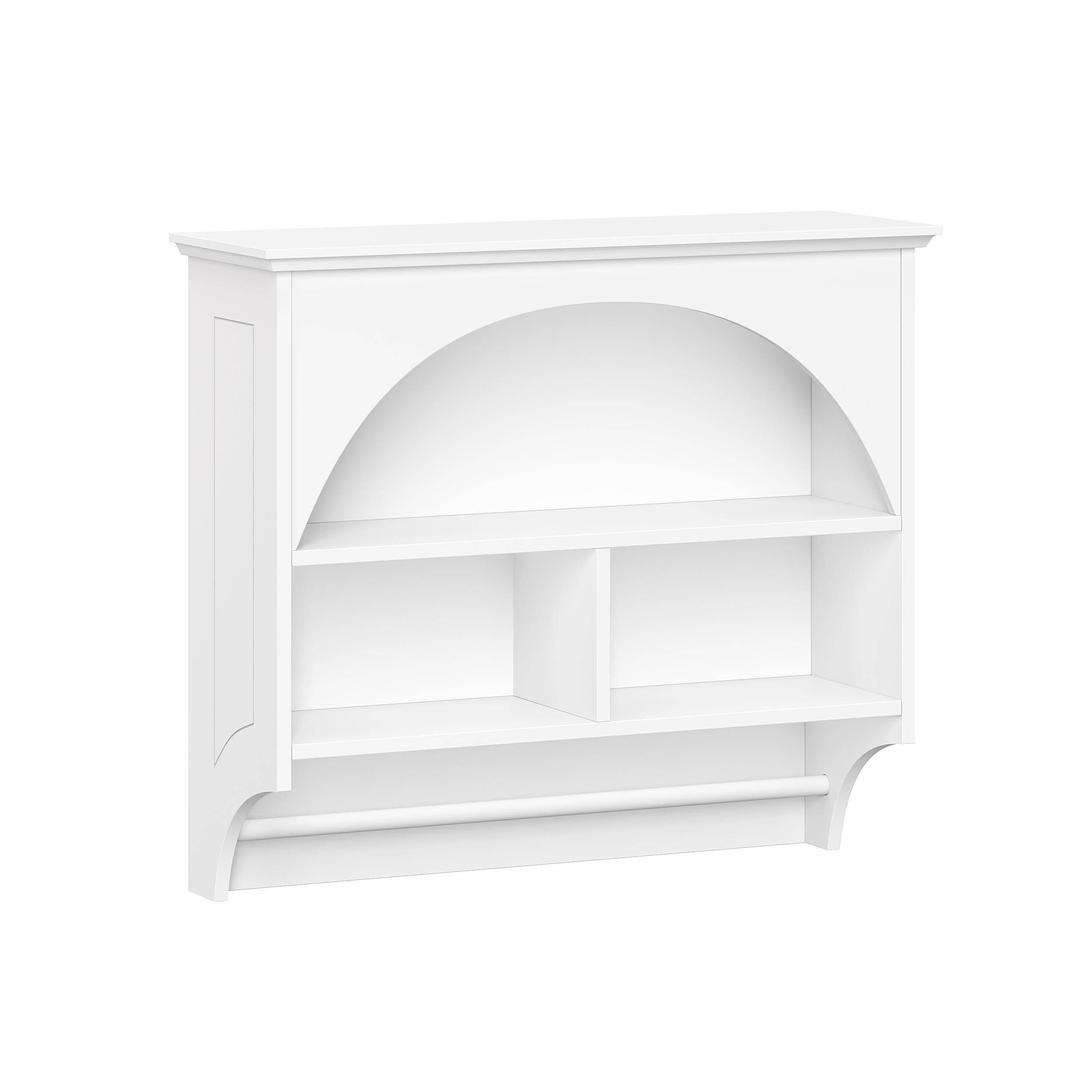 RiverRidge Wall Mounted Kitchen Cabinet Storage Pantry with Towel Bar - White