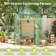 thumbnail image 2 of Greenhouses for Outdoors with 4 Wire Shelves, 57 x 29 x 77 inch Portable Greenhouse with Thicken PE Cover, Roll-up Zipper Door, Walk-in Green Houses, 2 of 6