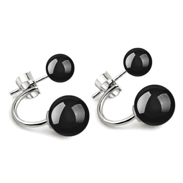 1 Paire de Boucles d'Oreilles en Agate Femmes Filles Perles de Noël Boucles d'Oreilles Mariage Fête Boucles d'Oreilles Rondes
