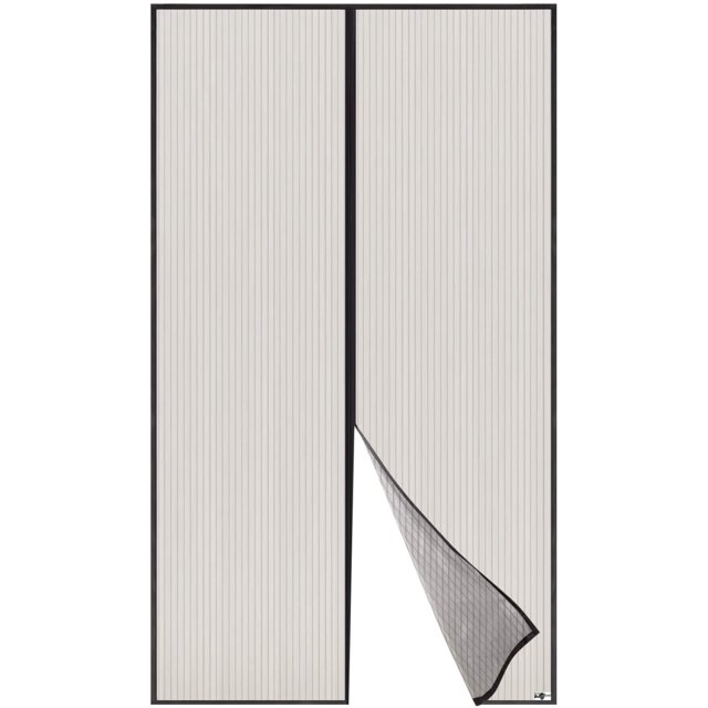 Mosquitera magnética para puerta, cortina de malla, sello magnético de arriba a abajo con cierre automático, mantiene el aire fresco en el interior (140x240cm, gris) Xemadio LHH-0726