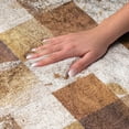 thumbnail image 3 of Addison Rugs Dream Shag Premium Machine Washable Transitional Boxes Brown Runner Rug, 2'3" x 7'6", 3 of 8