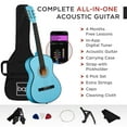 thumbnail image 4 of Best Choice Products 38in Beginner Acoustic Guitar Starter Kit w/ Gig Bag, Strap, Extra Strings - Light Blue, 4 of 9
