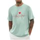 thumbnail image 5 of Camisas de Manga Larga para Hombres Imprimir Casual Cuello Redondo Blusa de Manga Corta, Camisas de Lino para Hombres, 5 of 7