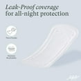 thumbnail image 4 of 100% Organic Long Panty Liners for Women-96ct, Ultra Thin Cotton Cover, Long Pantiliners, Light Absorbency, Unscented Barely There Pantie Liners (Long Liner, Size 2, 96ct), 4 of 12