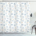 thumbnail image 1 of Ambesonne Dutch Shower Curtain, Classic Clogs Bicycles, 69"Wx70"L, Navy Blue Orange, 1 of 3