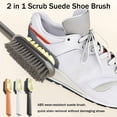 thumbnail image 3 of 2 in 1 Suede Shoe Brush and Eraser, 2026 Upgraded Suede Brush and Eraser, Soft Suede Shoe Brush Cleaner, Suede Cleaning Brush for Shoes, Bags, , Purse, Sofa with Long Handle, Stain Eraser, 3 of 7