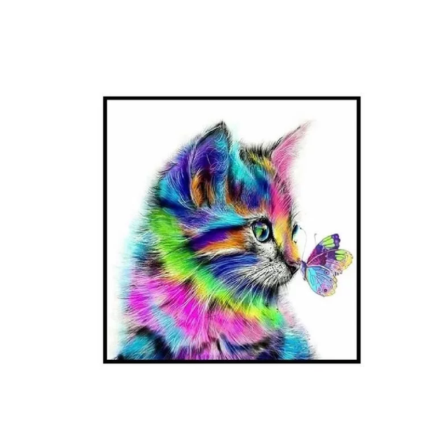 Kit Pintura 5d De Gato Todo Color