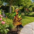thumbnail image 4 of Tropical Ship Wheel Solar Parrot Garden Light 17.7 Inch, Weatherproof LED Ground Stake for Backyard Patio Decor, 4 of 7