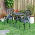thumbnail image 2 of Bistro Set Table & 2 Chairs Cast Aluminum 3 Pcs Patio Furniture Set, 2 of 5