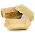 thumbnail image 3 of [250 Pack] 0.50 lb Heavy Duty Disposable Kraft Brown Paper Food Trays Grease Resistant Fast Food Paperboard Boat Basket for Parties Fairs Picnics Carnivals, Holds Tacos Nachos Fries Hot Corn Dogs, 3 of 6