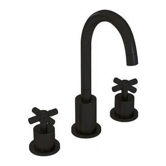 Ancona Prima 3 Double Handle Widespread Bathroom Faucet in Matte Black AN-4305