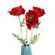 thumbnail image 1 of Ramo de amapolas artificiales rojas para bodas, fiestas nupciales y decoración del hogar, 1 of 4