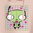thumbnail image 3 of Invader ZIM - GIR Sticking Tongue Out - Retro Style Grid - Juniors Cropped Pullover Hoodie, 3 of 5