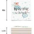 thumbnail image 3 of FMSHPON Merry Christmas Winter Wishes Set of 4 Coaster for Drinks, Absorbent Ceramic Stone Coasters Cup Mat with Cork Base for Home Kitchen Room Coffee Table Bar Decor, 3 of 4