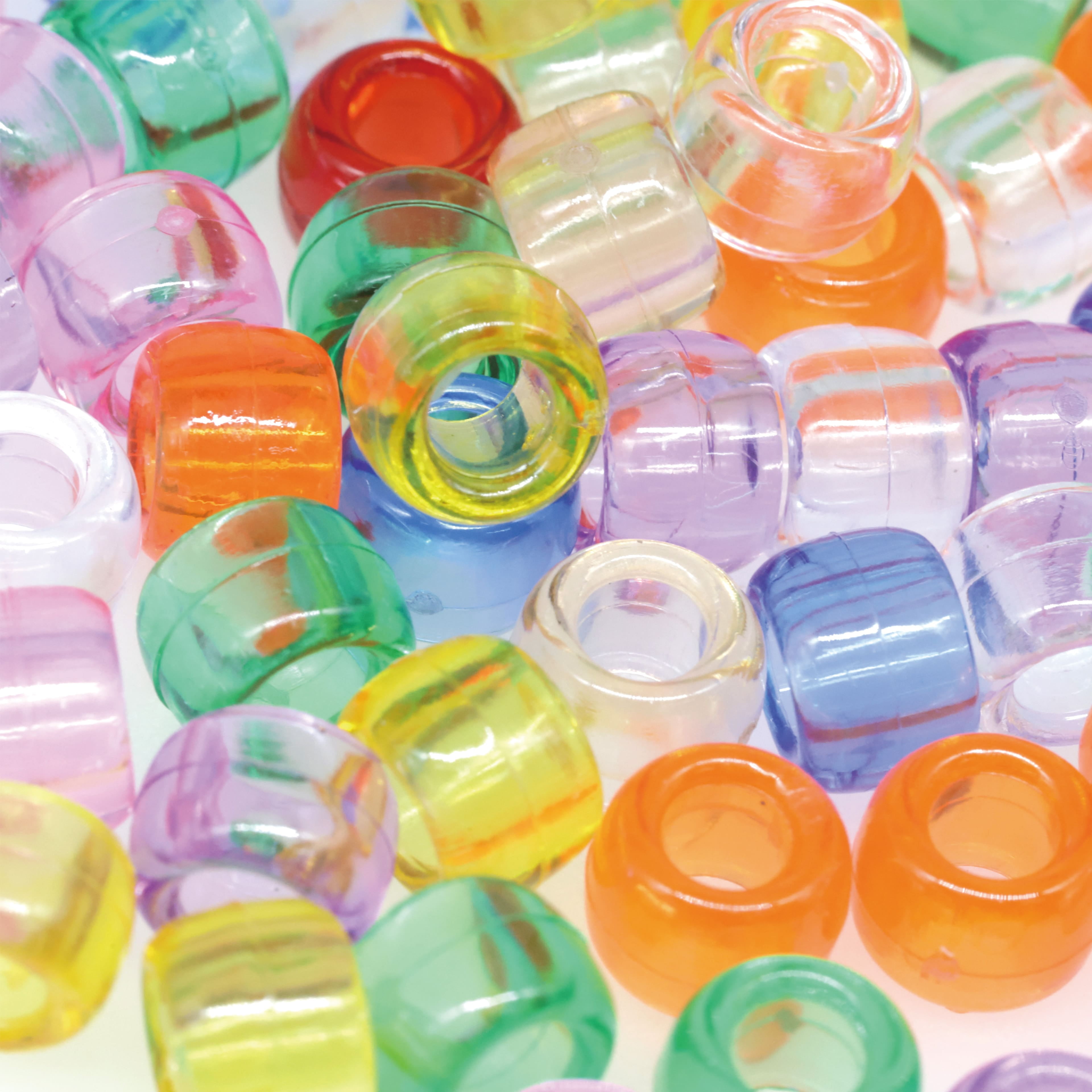 12 Packs: 580 ct. (6,960 total) Multicolor Transparent Pony Beads by Creatology - 6mm x 9mm