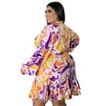thumbnail image 4 of REDHOTYPE Nouvelle Taille Femmes Mode Casual Chemise Parti Parti à Manches Longues Mini Robe, 4 of 6