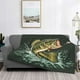 thumbnail image 2 of Fotbe Largemouth Bass jumps out of water Manta de Franela con Estampado, Manta Ultrasuave para Cama, Sofá, Auto, Hipoalergénica y Antibolitas-80"x60", 2 of 6
