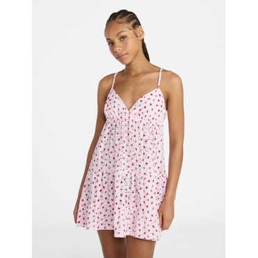 No Boundaries Tiered Cami Sleep Dress, Women's XS-XXL