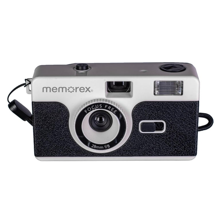 Memorex Reusable 35mm Film Camera with Built-In Flash, Retro