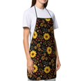 thumbnail image 4 of Pofeuu Sunflowers Leaves Print Aprons with Pockets, Cute Aprons for Kitchen, Cooking, Server, Barber, Chef Apron, 4 of 7