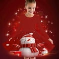 thumbnail image 2 of FamilyThread Girls Christmas Dress Long Sleeve Dress for Girls Swing Twirly Skater Dresses Snowman Print Casual A Line Dresses For 4-12Y, 2 of 5