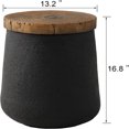 17" Outdoor Indoor Side Table for Patio Accent Decorative Garden Stool