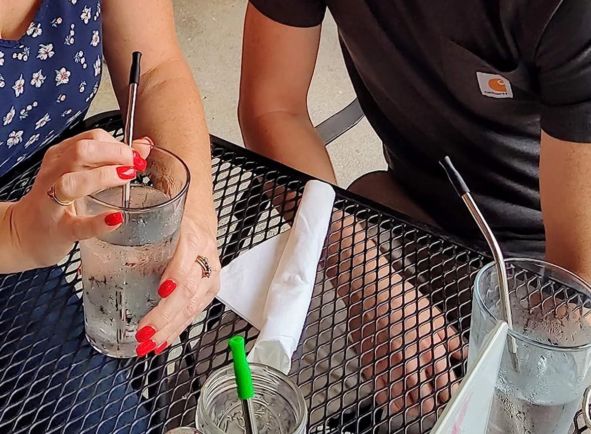 Stainless Steel Reusable Straw set with Silicon Tips and Travel Case