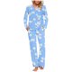 thumbnail image 1 of Puntoco Conjunto de pijama cómodo para mujer, conjunto de pijama con parte superior y pantalones casuales con estampado degradado para mujer, 1 of 5