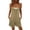 Khaki, variant on Women's Loose Fit Spaghetti Strap Romper with Side Pockets - Flowy Summer Playsuit for Beach Vacation & Home Lounge Outings