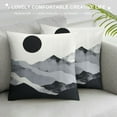thumbnail image 3 of Nawypu  Abstract Boho Black Sun Mountain Sunrise Sunshine Decorative Throw Pillow Covers,Boho Pillow Cases Cushion for Bohemian Home Bedroom Girls Room,Boho Gifts for Women Girls, 3 of 5