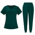 thumbnail image 2 of SAATLERI Medical Uniforms Scrubs for Women Sets Cozy Fit Jogger Nursing Pants Pocketed V-Neck Tops for Women Healthcare Workers, 2 of 6
