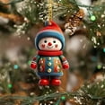 thumbnail image 4 of Dserfhy Christmas Ornament Cartoon Snowman Santa Claus Pendant 2D Acrylic Xmas Tree Hanging Ornament for Tree Home Car Decor, 4 of 8