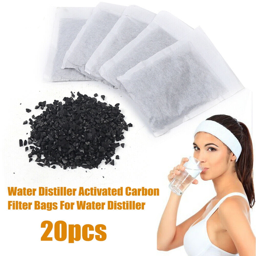 DENEST 20 Bags Activated Charcoal Carbon Filters Granulated For Pure