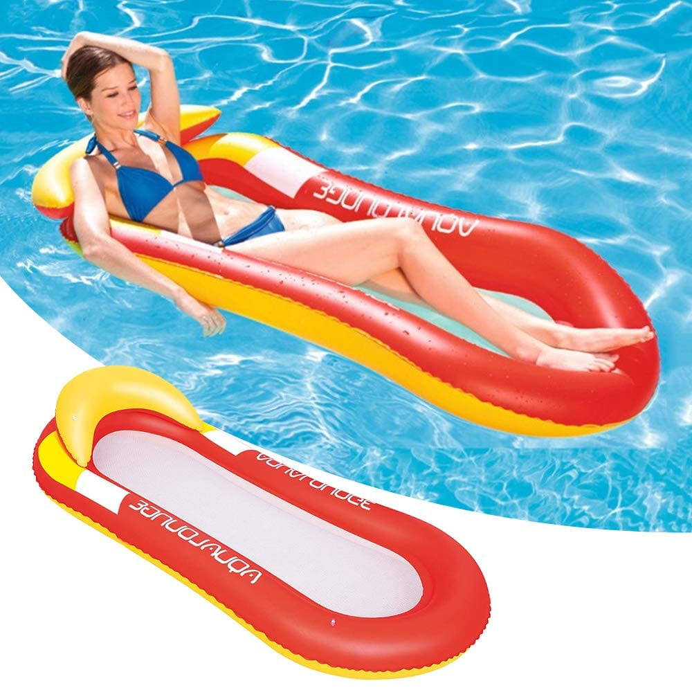 Inflatable Lilo Swimming Air Bed Summer Fun Hammock Raft Mattress Raft Mat 