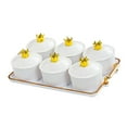thumbnail image 4 of Plato de frutos secos con compartimentos para servir, bandeja para guardar alimentos, estilo nórdico blanco, 4 of 9