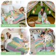 thumbnail image 6 of Throw Blanket Fleece Throw Blanket 50x80in, Easter Day Bunny Flower Leaf Soft Lightweight Bed Blankets Rustic Colorful Eggs Wooden Fuzzy Couch Blankets for All Season, 6 of 9