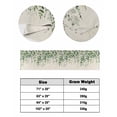 thumbnail image 3 of Bed Runner Scarf Twin Size, Green Leaves Stain Bed Runners & Scarves for Foot of Beds, Summer Botanical Decorative Bedding Runner Scarf for Hotel Home Bedroom 71 x20 Inch, 3 of 6