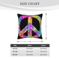 thumbnail image 3 of Home Decoration Outdoor Tie Dye Peace Sign Throw Pillow Cover Case Velvet border pillowcase Decorative Cushion for Couch Bed（Without pillow core）, 3 of 6