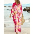 thumbnail image 6 of Alsol Lamesa Women's Summer Swimsuit Cover Ups Zebra Stripes Beach Dresses Bikini Bathing Suit Cover Up Plus Size Kimono Kaftan Dress, 6 of 7